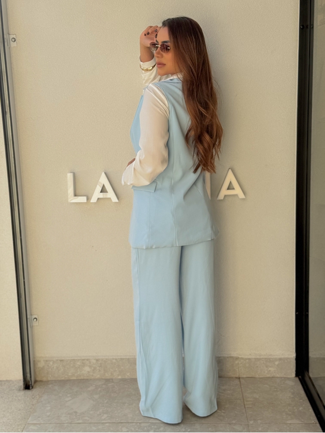 Conjunto Colete Eloise Azul