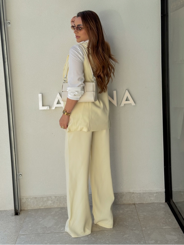 Conjunto Colete Eloise Amarelo