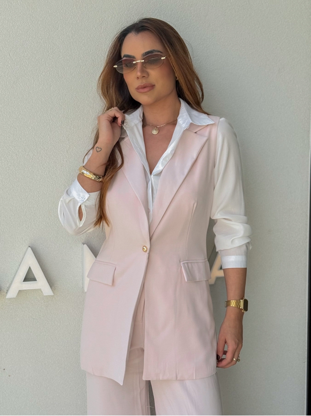 Conjunto Colete Eloise Rosa
