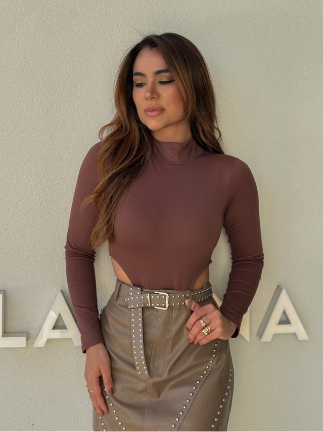 Body Manga Longa Nádia Café 