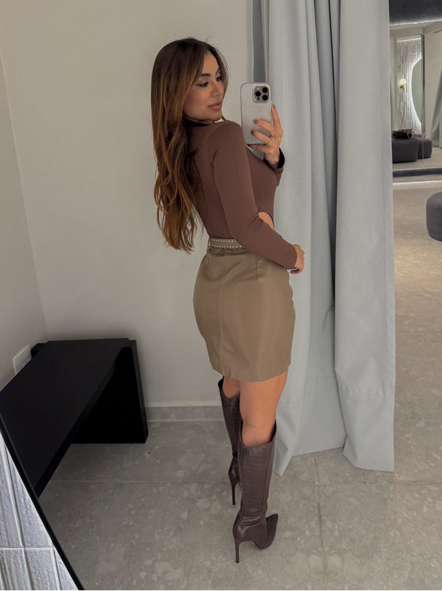 Body Manga Longa Nádia Café 