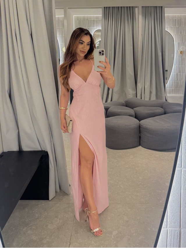 Vestido Midi Manuela Rosa