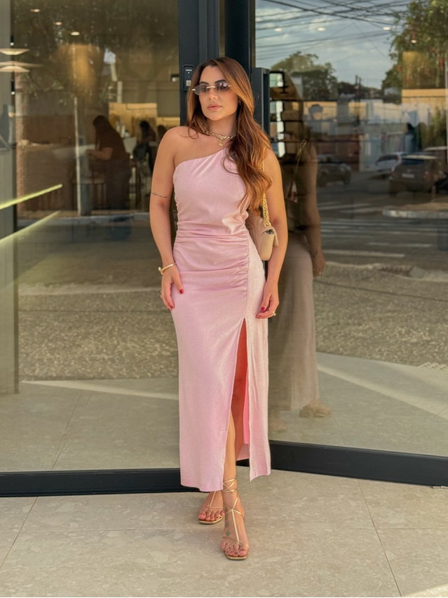 Vestido Midi Selena Rosa