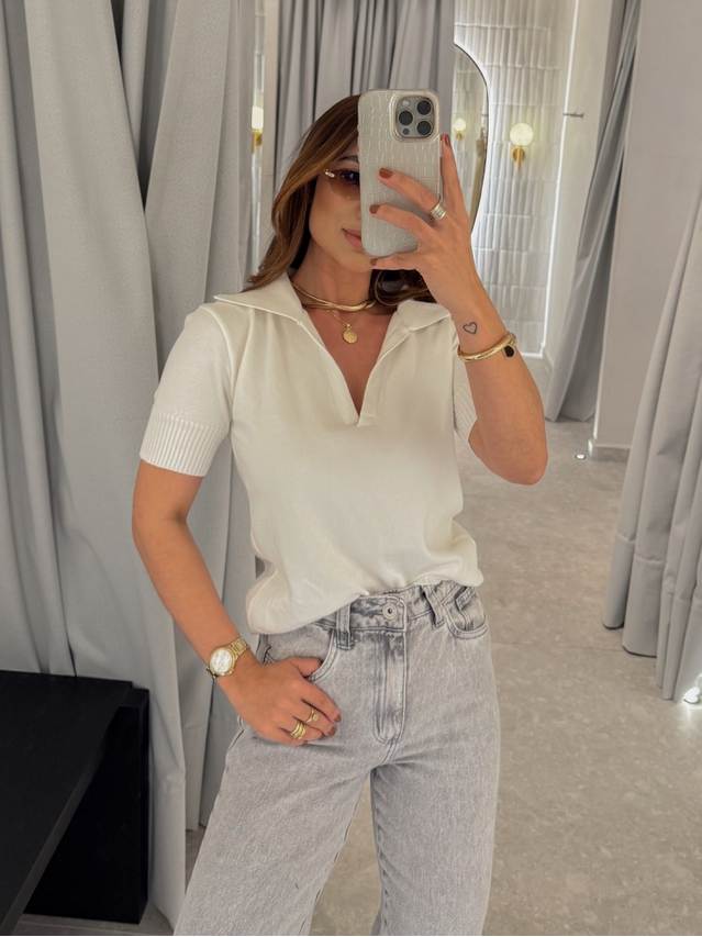 Blusa Gola Polo Eleonora Off