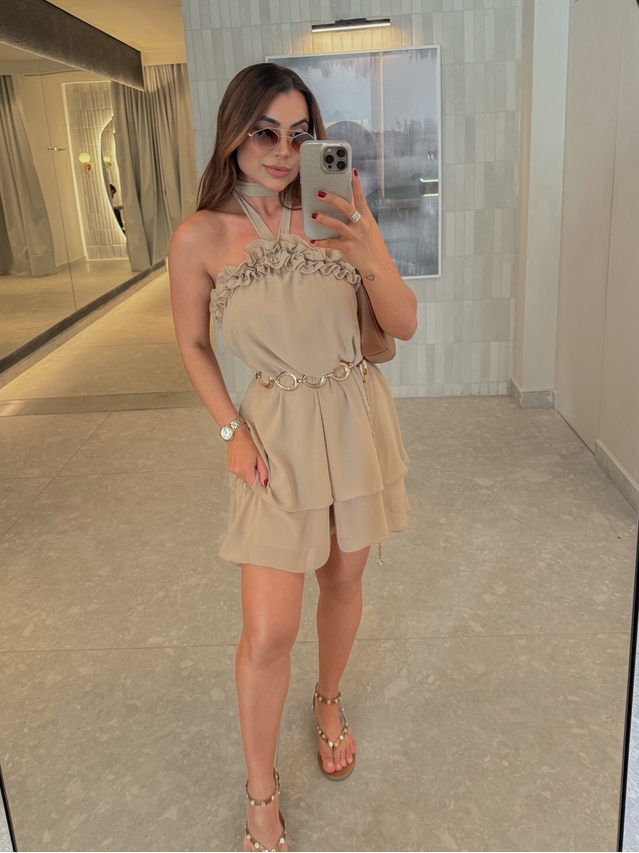 Vestido Liso Eloá Cappuccino 