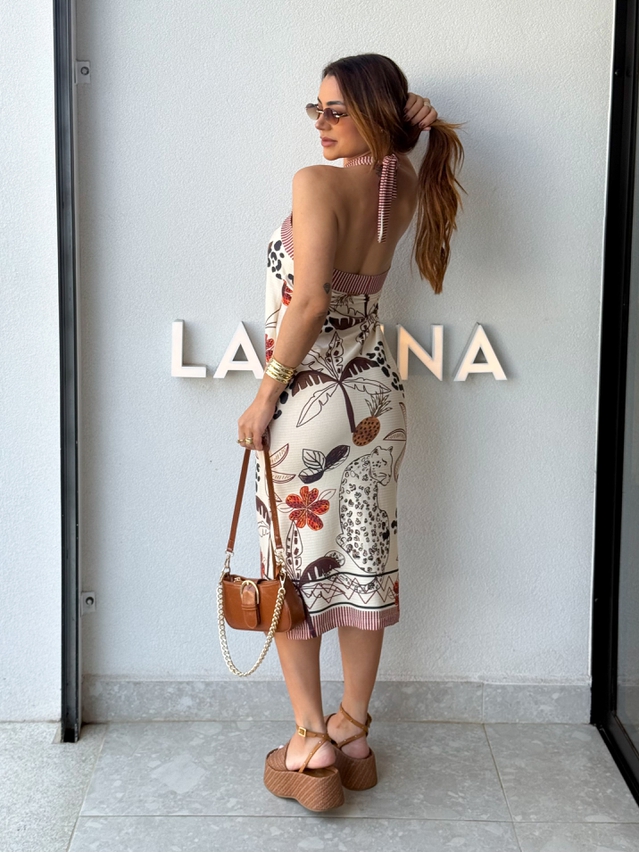 Vestido Estampado Frente Única Ligia