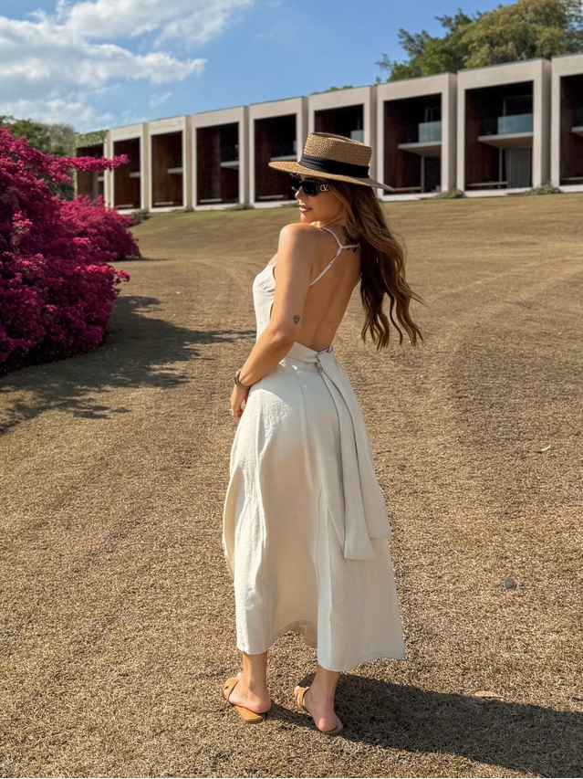 Vestido Midi Lilian Areia