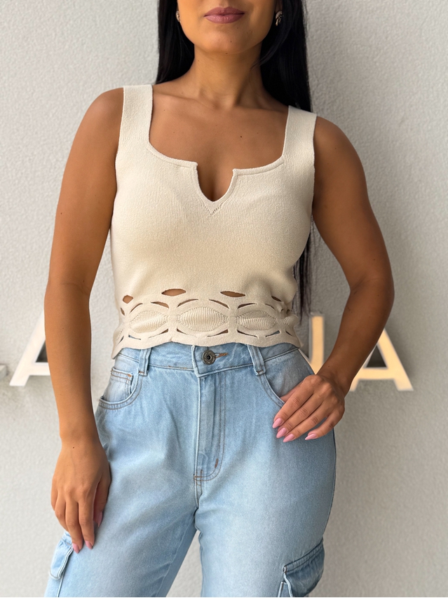 Blusa Tricot Sol Areia