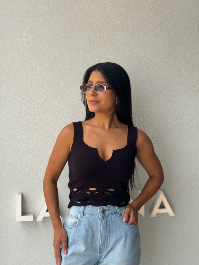 Blusa Tricot Sol Preto