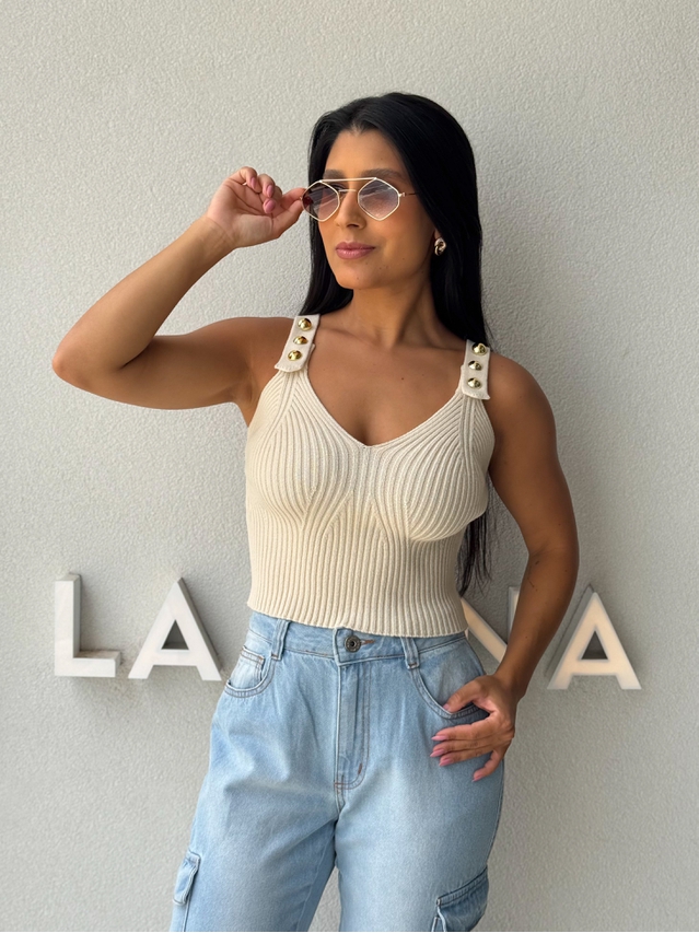 Blusa Tricot Daniela Areia