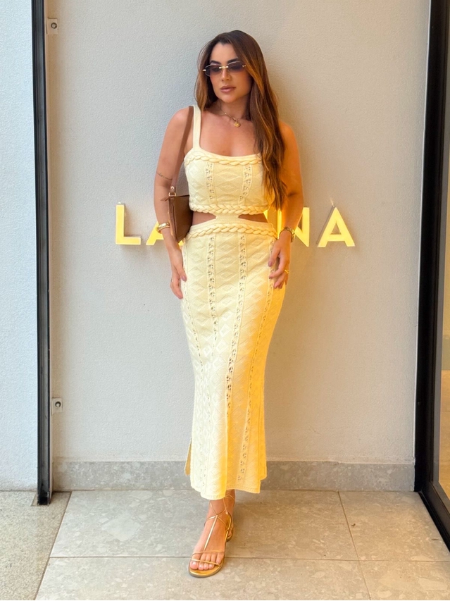 Vestido Tricot Juliana Amarelo