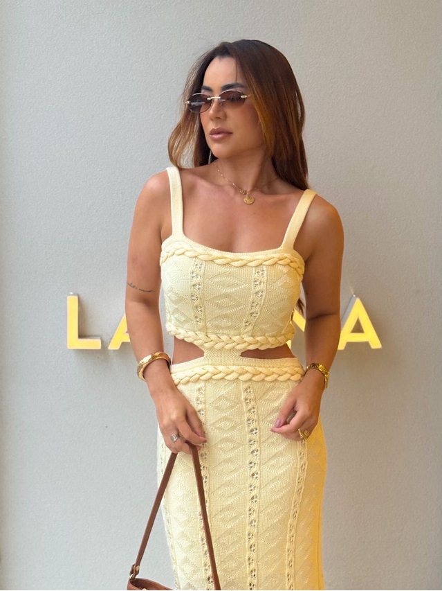 Vestido Tricot Juliana Amarelo