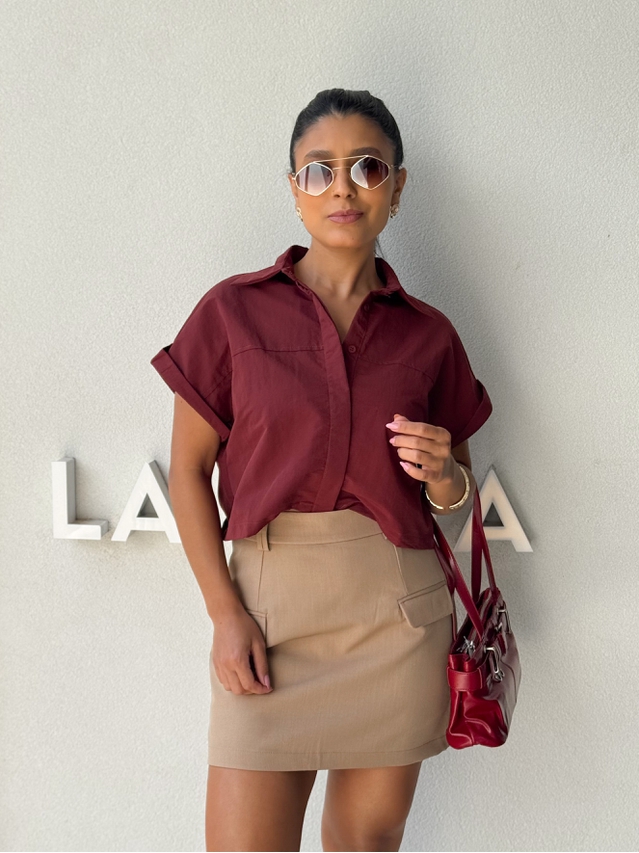 Camisa Cropped Jessica Cereja
