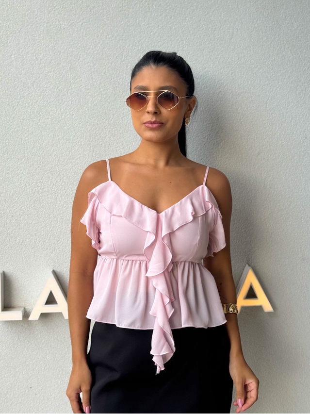 Blusa Alça Babado Solange Rosa