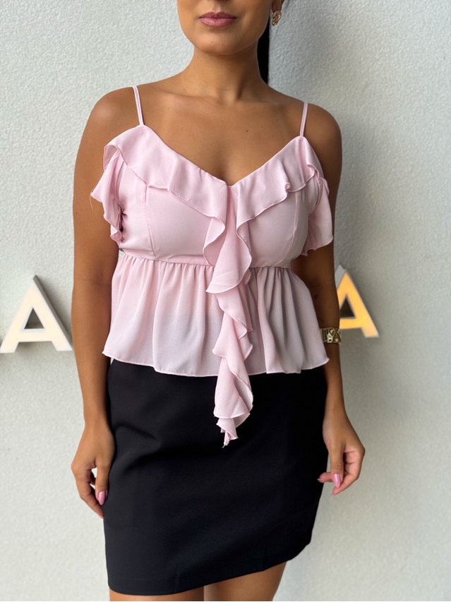 Blusa Alça Babado Solange Rosa