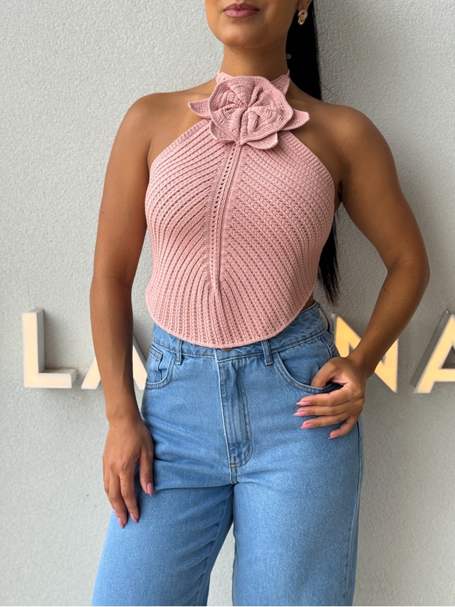 Blusa Tricot Sil Rosa