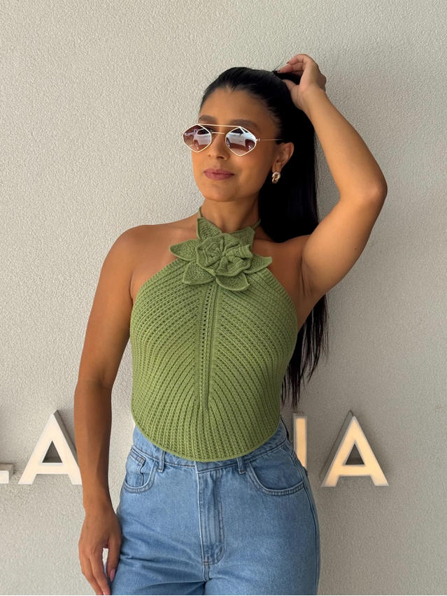 Blusa Tricot Sil Verde