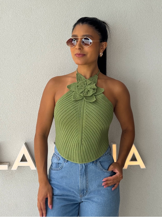 Blusa Tricot Sil Verde