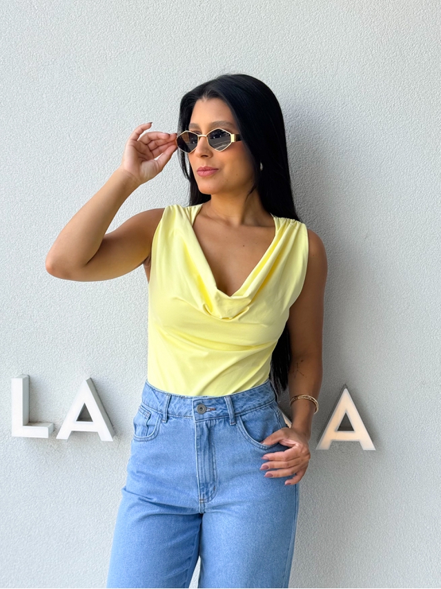 Body Decote Gaia Amarelo
