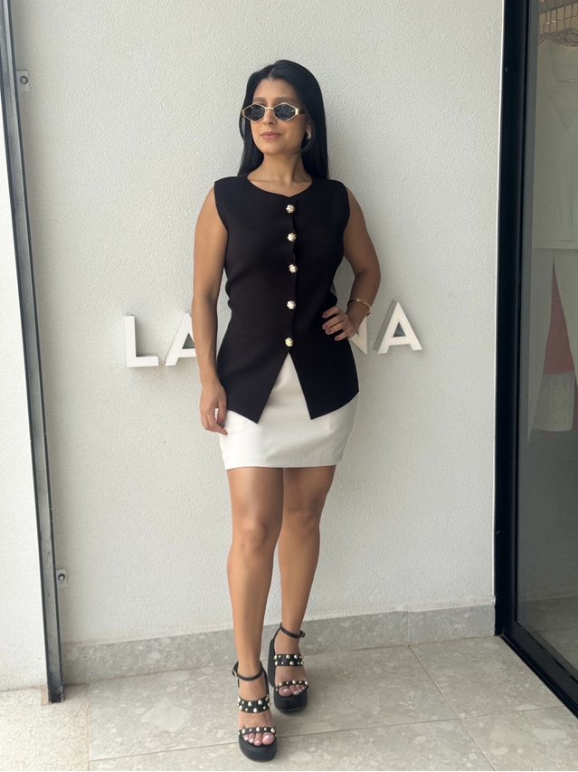 Colete Tricot Mara Preto