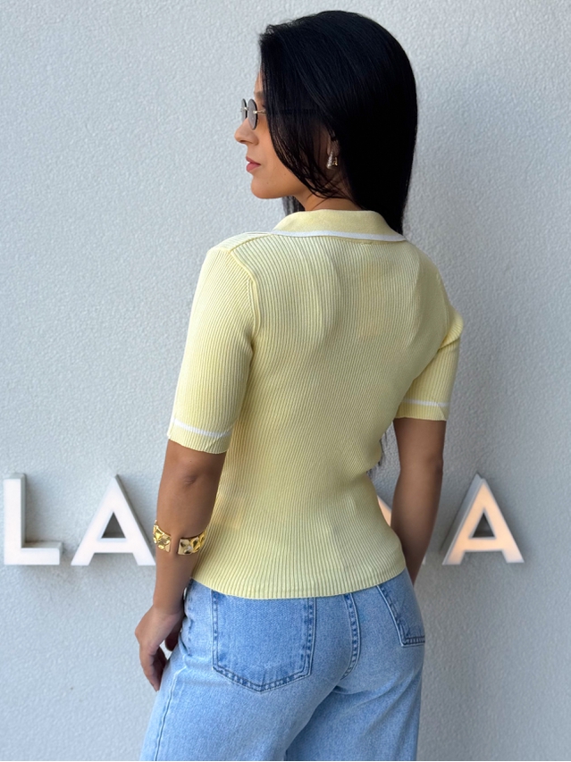 Blusa Gola Polo Leda Amarela 