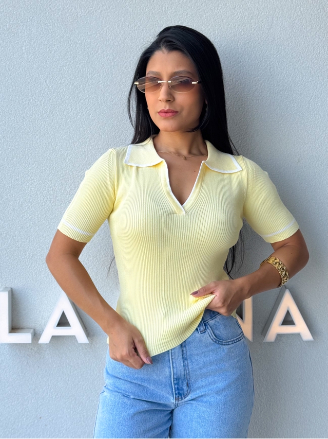 Blusa Gola Polo Leda Amarela 