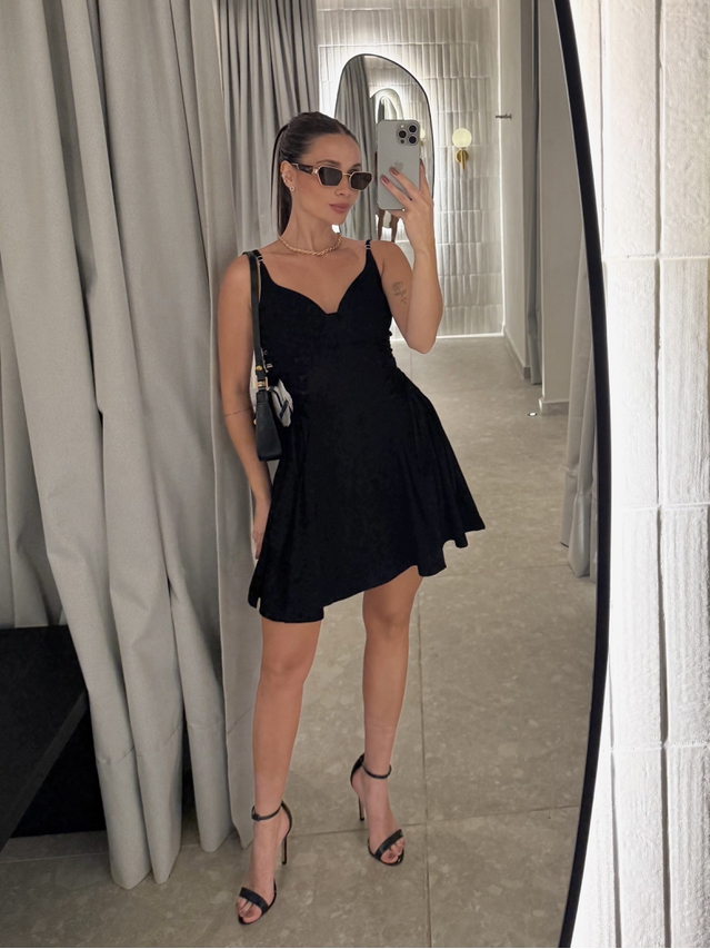 Vestido Alça Suzana Preto