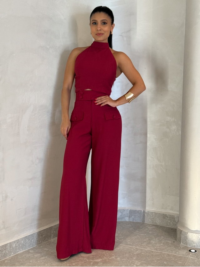 Conjunto Frente Única Raissa Cereja 