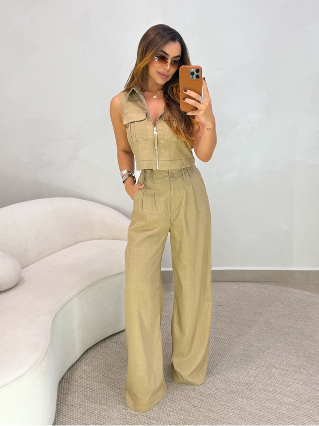 Conjunto Calça Samara Marrom