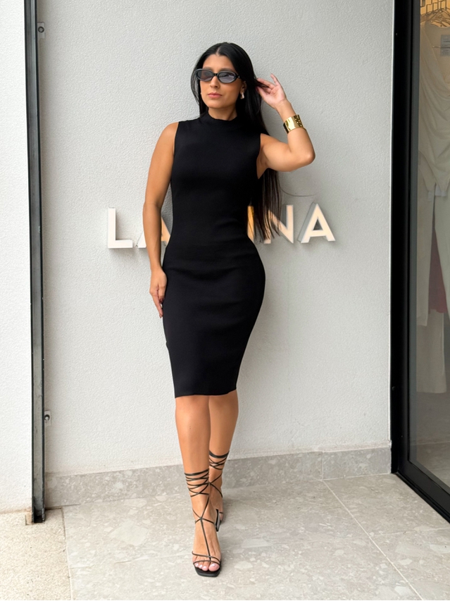 Vestido Tricot Valéria Preto