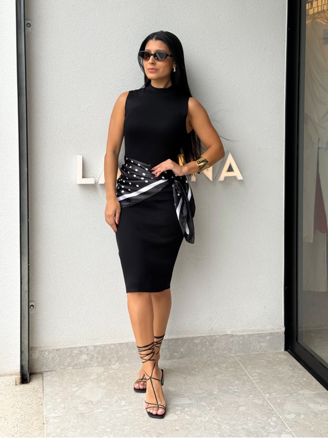 Vestido Tricot Valéria Preto