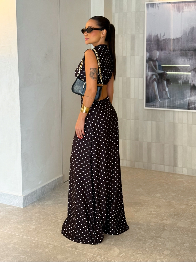 Vestido Midi Poá Diane 