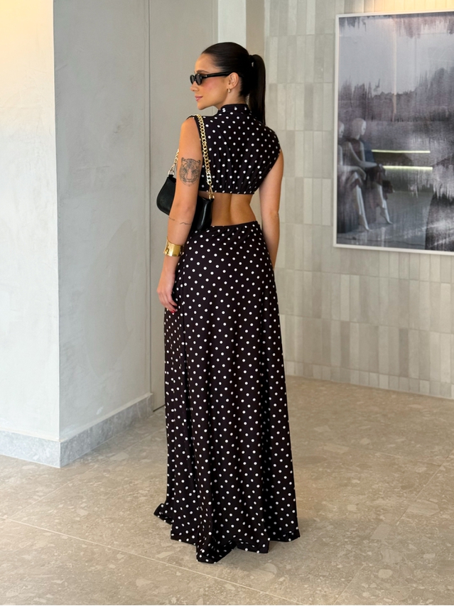 Vestido Midi Poá Diane 