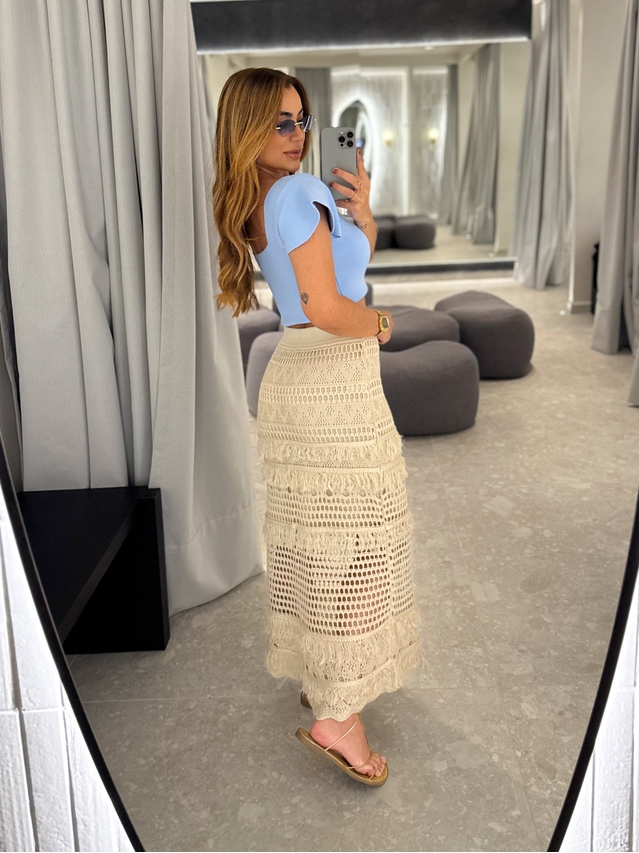 Blusa Tricot Babi Azul