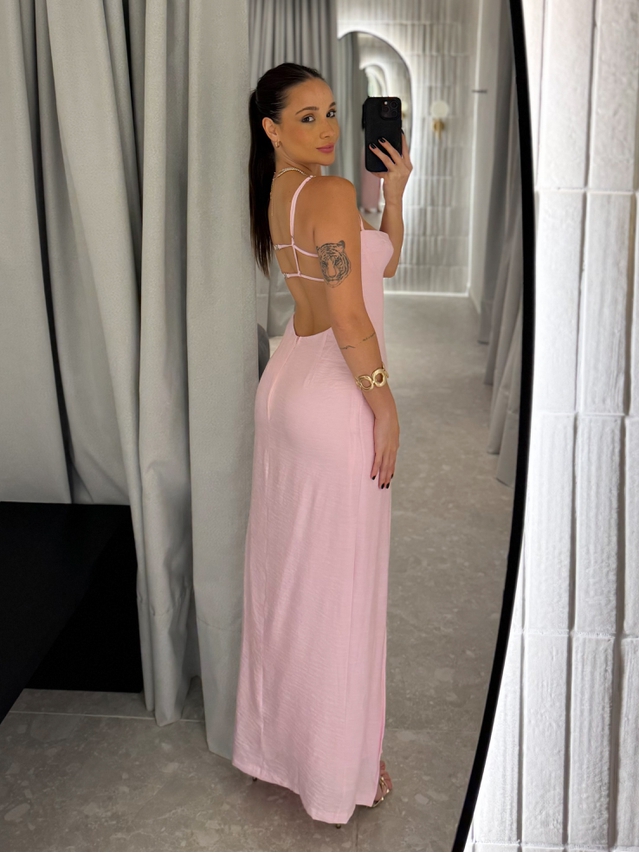 Vestido Meia Taça Jade Rosa