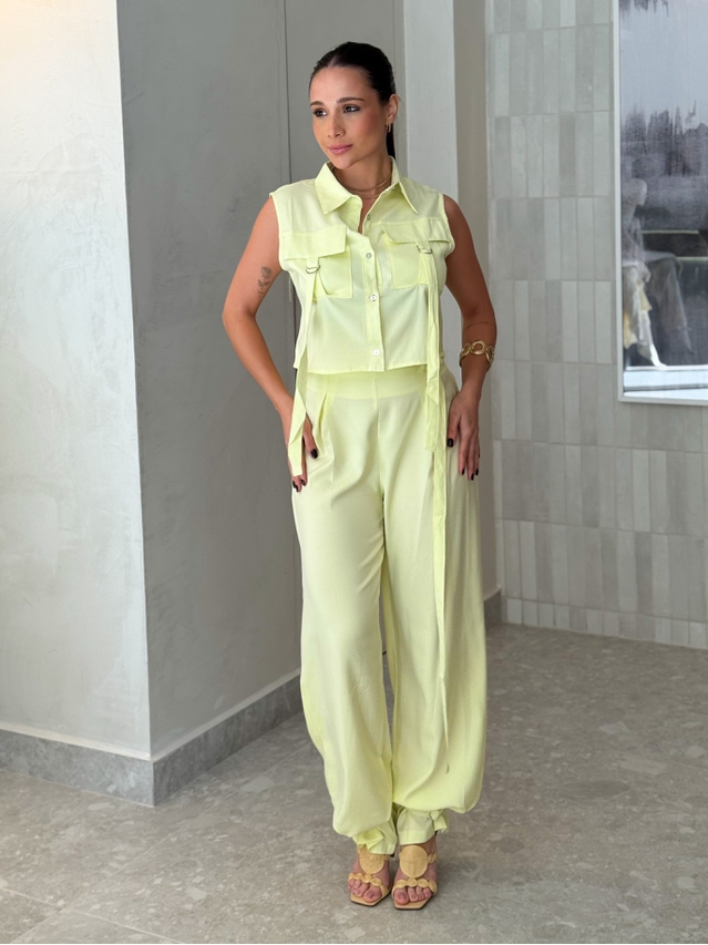 Conjunto Cargo Vanessa Amarelo