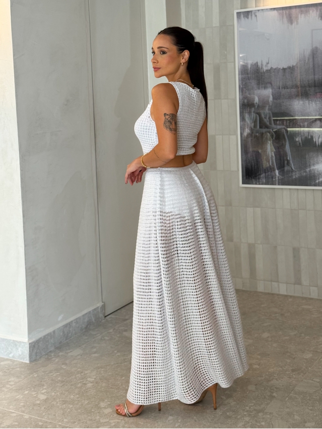 Vestido Tricot Rosane Branco