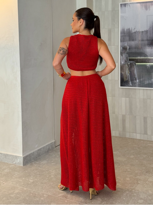 Vestido Tricot Rosane Vermelho