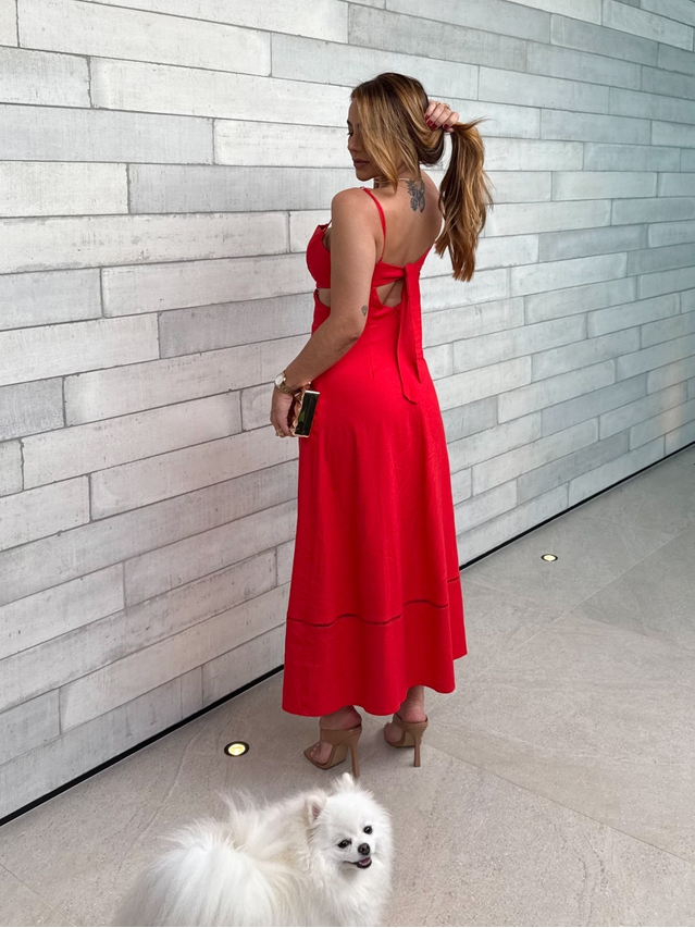 Vestido Midi Maraisa Vermelho 