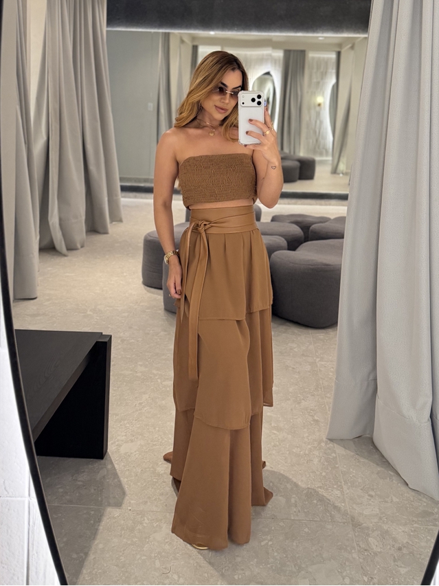 Conjunto Saia Rubia Café 