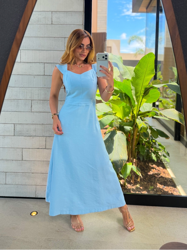 Vestido Alça Kali Azul