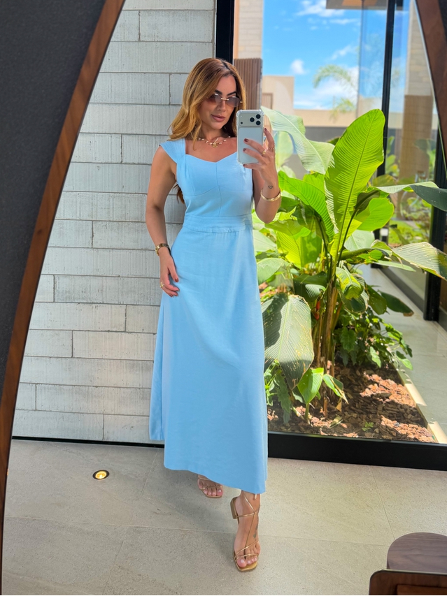 Vestido Alça Kali Azul