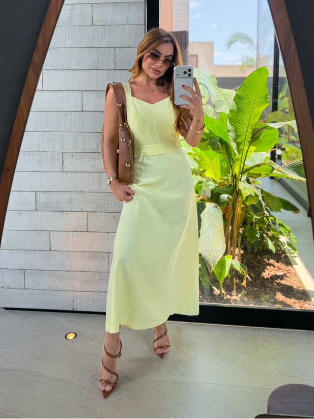 Vestido Alça Kali Amarelo