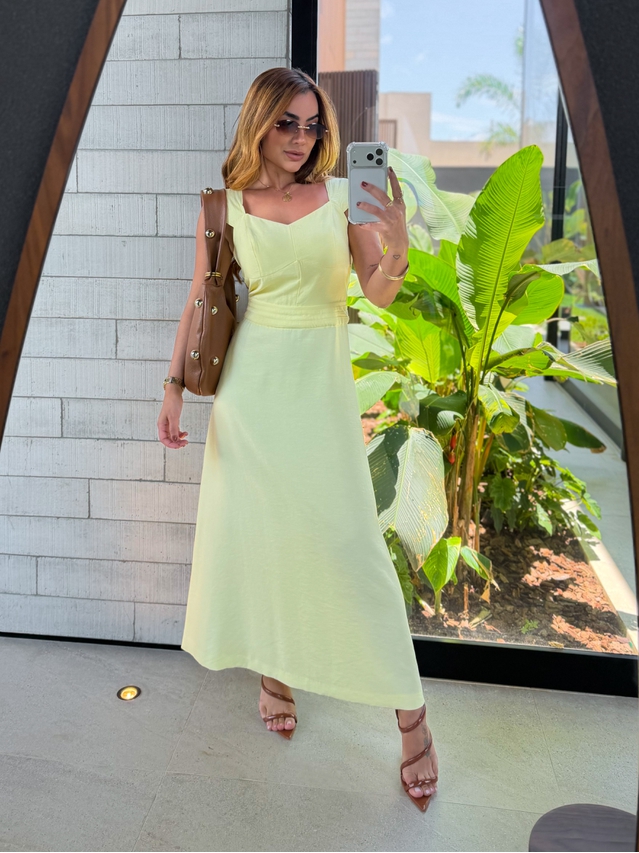 Vestido Alça Kali Amarelo