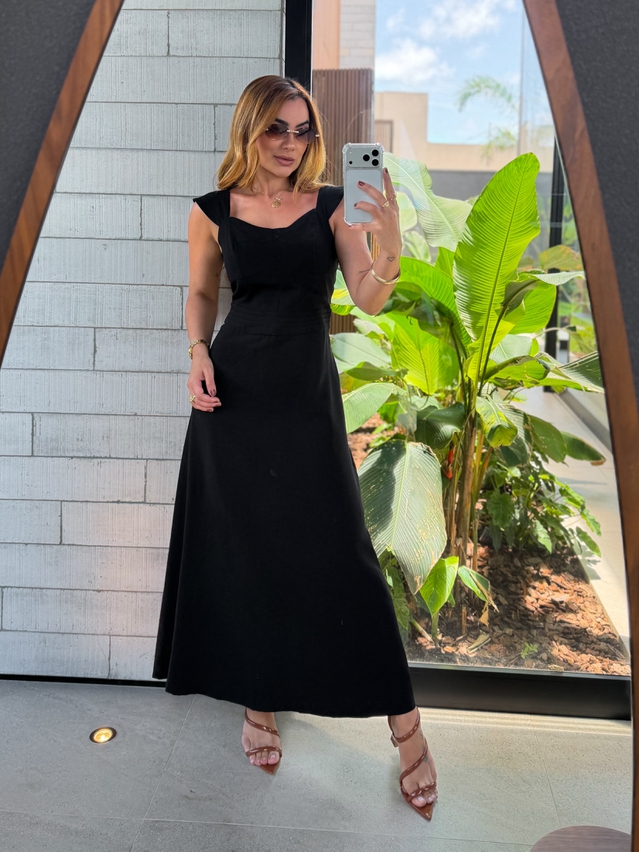 Vestido Alça Kali Preto