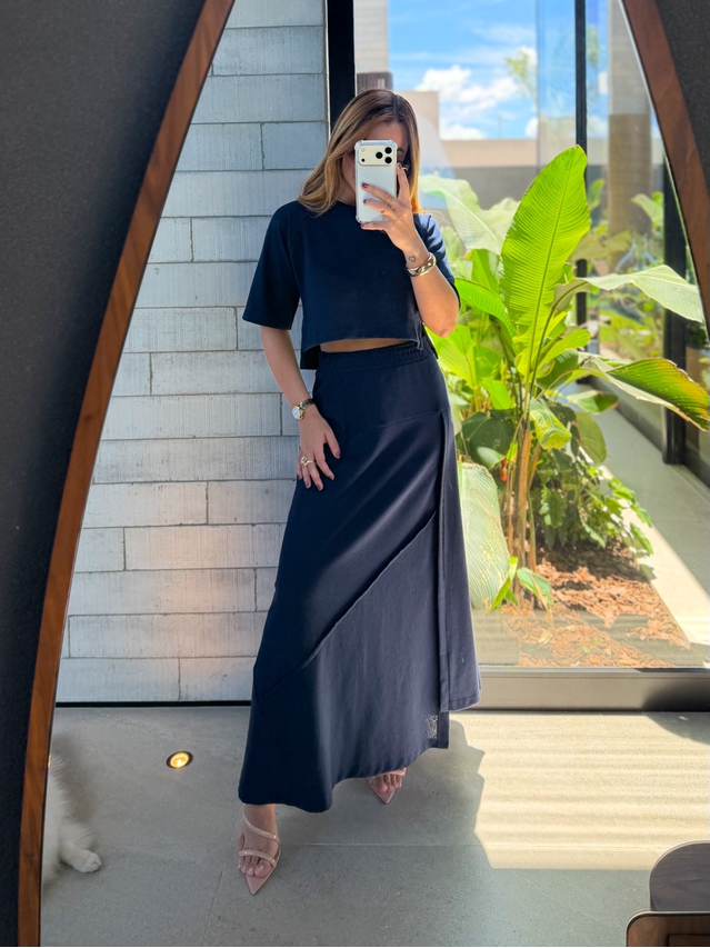 Conjunto Saia Assimétrica Brielle Marinho