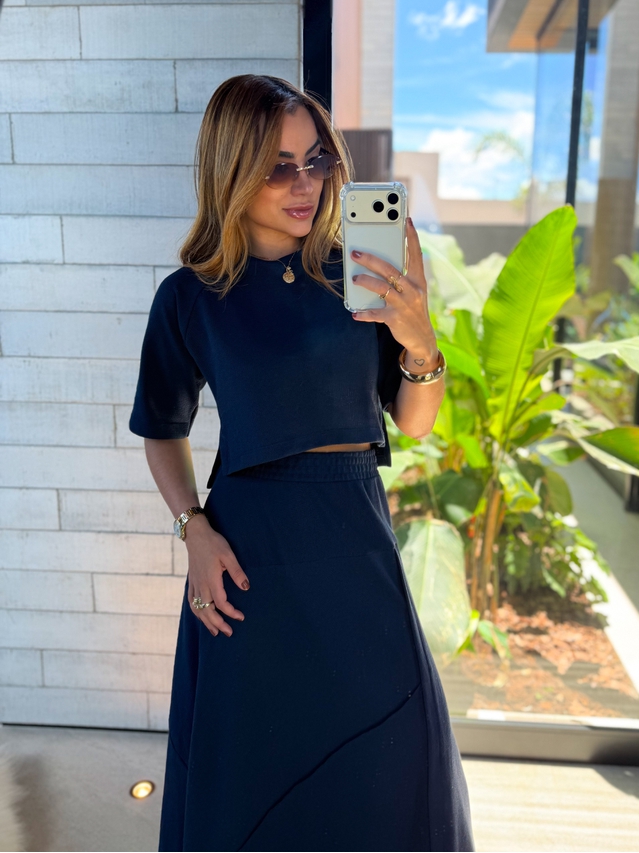 Conjunto Saia Assimétrica Brielle Marinho