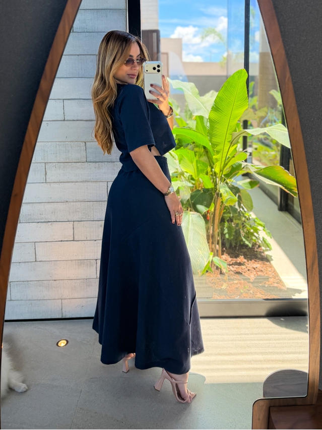 Conjunto Saia Assimétrica Brielle Marinho