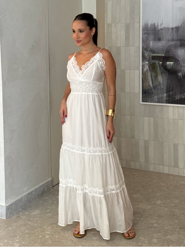 Vestido Chiffon Érica Branco