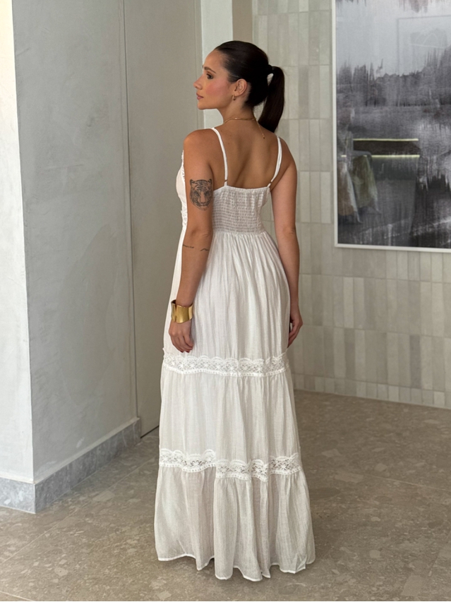 Vestido Chiffon Érica Branco